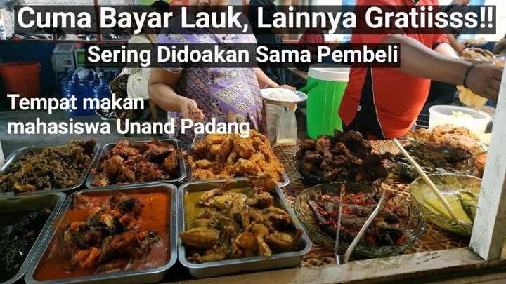 Wow! Cuma Bayar Lauknya, Lainnya Gratis! Tempat Makan Favorit Mahasiswa dan Anak Kost di Kota Padang