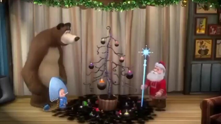 pohon natal masha terbakar
