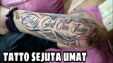 Tattoo Lettering yang paling banyak di minati " Only God Can Judge Me "