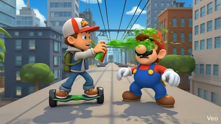 action - Subway - Surfers -super- mario