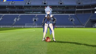 [Genshin Impact Soccer Lesson] Ganyu's Deep-Fried Meatball Pass Tutorial