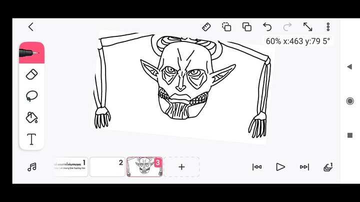 drawing Eren founding titan #attackontitan #flipaclip