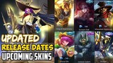 UPDATED RELEASE DATES OF UPCOMING SKINS AND NEW HERO | MOBILE LEGENDS