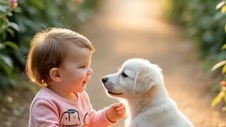 baby and dog 🍼