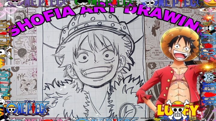 drawing anime one piece,luffy