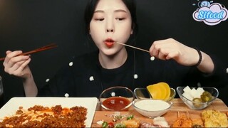 Mì Shin Ramyun, Chapagetti xào, gà rán phủ ớt, bạch tụt, khoai chiên 4 #amthuc
