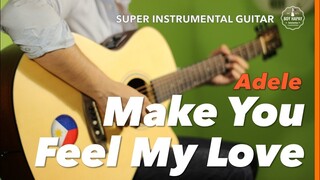 Make You Feel My Love Adele Instrumental guitar cover karaoke version with lyrics