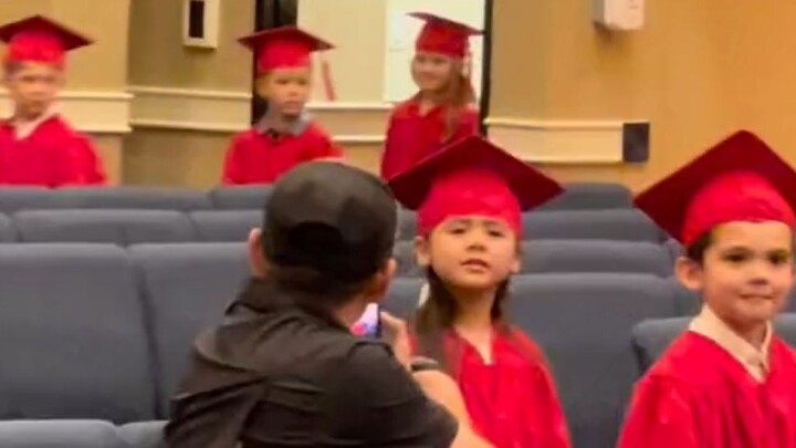 When parents show up at their little ones' graduation ceremony...