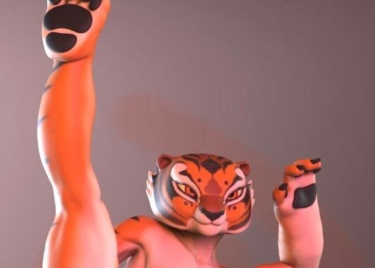 Tigress (white tiger) (furry figure)