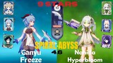 Phase 1 -  4.6 Spiral Abyss | Ganyu Freeze & Nahida Hyperbloom | Floor 10 Stars - 9 | Genshin Impact
