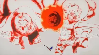 Gear 5 Luffy And Shanks Fight Side By Side