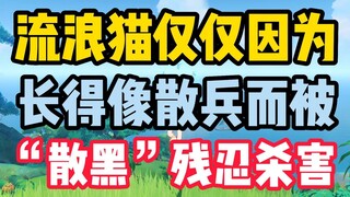 流浪猫就因为长得像散兵而被残忍的虐待杀害！理由却只是因为讨厌散兵！简直不可理喻！