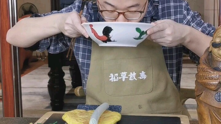 I never expected I'd end up drinking sweet potato porridge.