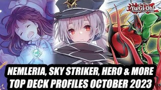 Nemleria, Sky Striker, Hero, & More! Yu-Gi-Oh! Top Deck Profiles October 2023