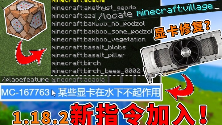 Lệnh mới đã được bổ sung! Bản cập nhật phiên bản 1.18.2, sửa lỗi gây “mù” cho card đồ họa? [Bản snap