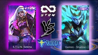 S.T.U.N SELENA VS. GEMINI SELENA|STUN Selena and ZODIAC SKIN Comparison|MLBB SKIN COMPARISON