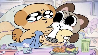 灿灿你眼圈怎么红红的呀
