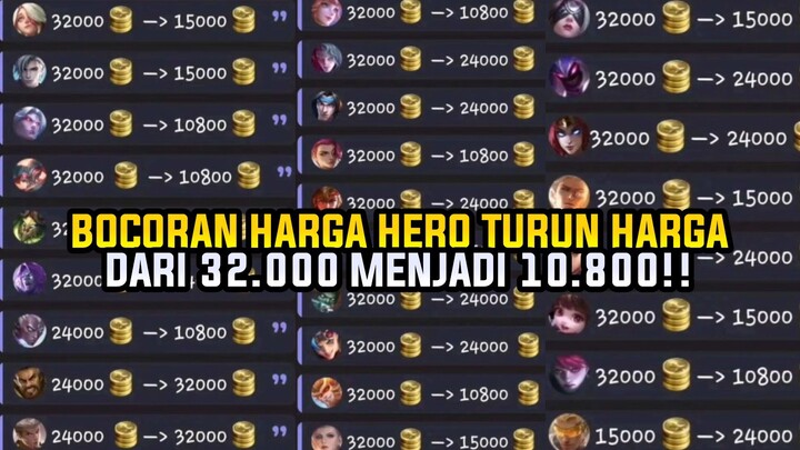 Bocoran Harga Hero Mobile Legends Turun