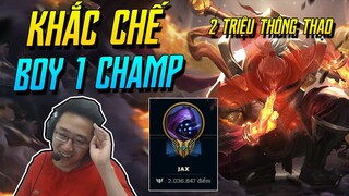 (LMHT) KHẮC CHẾ HOÀN TOÀN BOY 1 CHAMP JAX 2 TRIỆU THÔNG THẠO! 20' LÀ GG VỚI VỊ TƯỚNG NÀY! | iLoda