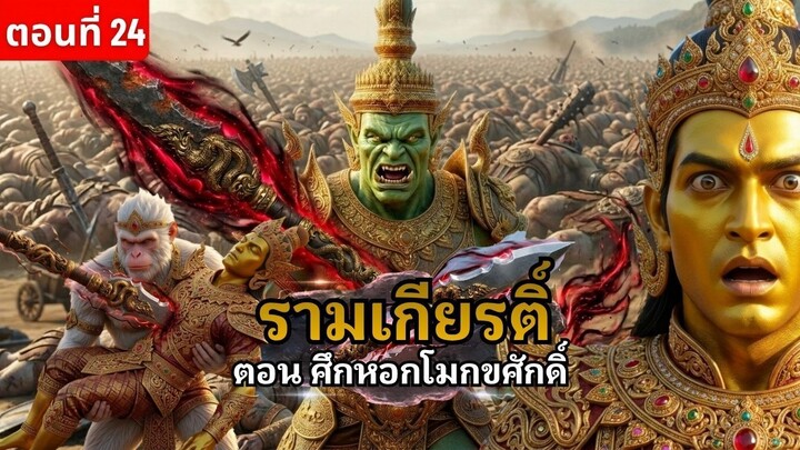 ศึกหอกโมกขศักดิ์ รามเกียรติ์ ตอนที่ 24 เมื่อกุมภกรรณงัดอาวุธเทพลงสนาม