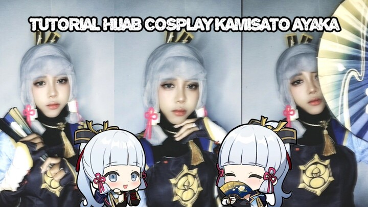 Tutorial Hijab Cosplay Kamisato Ayaka Pakai Kain Tile | #JPOPENT #bestofbest