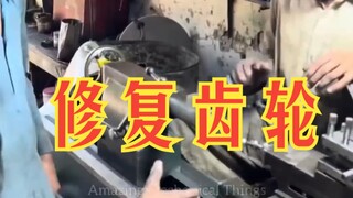 How to use iron to make new teeth and repair a damaged gear #gear #tooth #creation