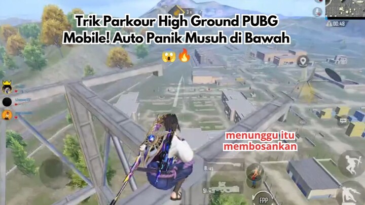 Trik Parkour High Ground PUBG Mobile! Auto Panik Musuh di Bawah 😱🔥