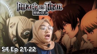 EREN STARTS RUMBLING | Attack On Titan Season 4 Episode 21-22 REACTION INDONESIA