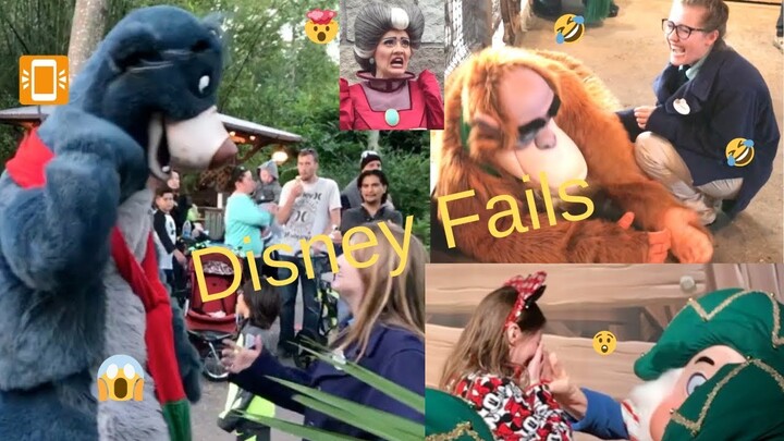 TRY NOT TO LAUGH! Our TOP Disney world FAILS!! Character interaction BLOOPERS. Watch until END!