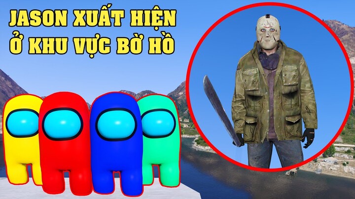 GTA 5 Gã Điên JASON Tên Sát Nhân Nguy Hiểm Xuất Hiện Ở Khu Vực Bờ Hồ Truy Sát Biệt Đội AMONG US