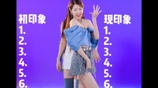 KPOP 女团成员初印象&现印象排名