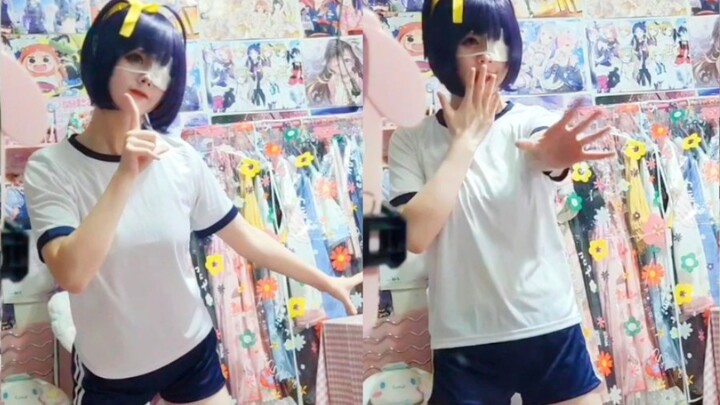 [Tu Gao Gao] Tinggal di rumah saja dan berdansa, booo! Saus Liuhua dari pakaian senam sutra putih ad