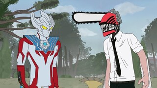 Chainsaw Man Mau Jadi Ultraman - Kartun Ultraman Lucu