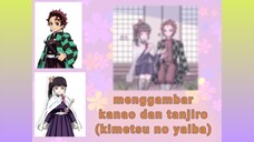 fanart Tanjiro dan kanao dari anime Kimetsu no yaiba