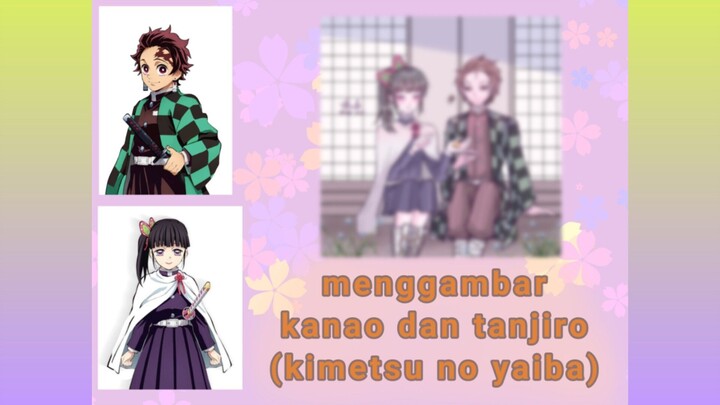 fanart Tanjiro dan kanao dari anime Kimetsu no yaiba