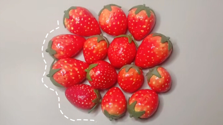 [Keseharian] [Bola Slime Pereda Stress] Stroberi! 🍓
