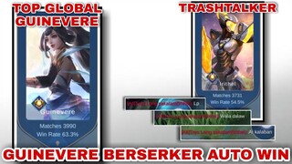 GUINEVERE BERSERKER | TRASHTALKER GOT SERVE | TOP GLOBAL | MOBILE LEGENDS