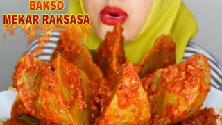 ASMR BAKSO MEKAR RAKSASA MANDI CABE ||BIBIRKU SAMPAI JONTOR 💋💋💋|super pedas| ASMR MUKBANG INDONESIA