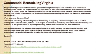 Commercial Remodeling Virginia