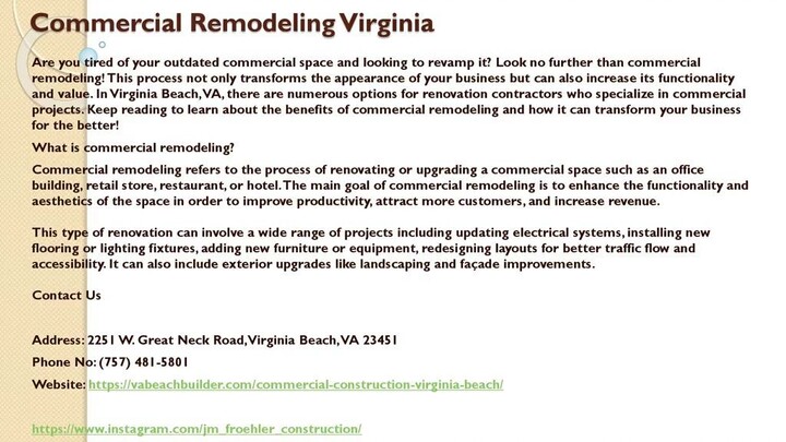 Commercial Remodeling Virginia