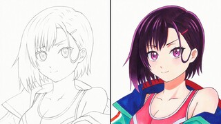 如何畫三日月閑 | 殭屍100 | 畫畫教學 | How to draw Shizuka Mikazuki | Zom 100 | Shizuka Mikazuki