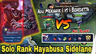 SOLO RANK HAYABUSA SIDELANE Vs Benedetta  Stenly Hayabusa Gameplay !