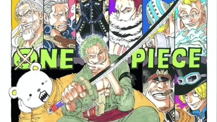 A video revealing Eiichiro Oda’s rough sketches for the color splash page of One Piece chapter 1031 