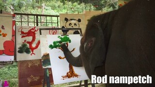 น้ำเพชรวาดรูปต้นไม้🌳🌲