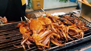 Mực nướng Thái Lan đường phố cực ngon ở Sài Gòn, ẩm thực đường phố street food