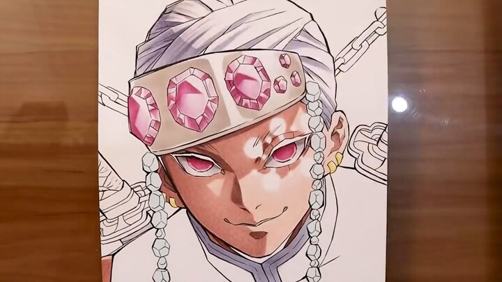 เพ้นท์มือสุดหล่อ ตกหลุมรักอนิเมะวาดรูปดินสอสีครั้งแล้วครั้งเล่า