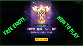 BOMB SQUAD 5V5 CUP FREE FIRE | BOMB SQUAD 5V5 CUP EVENT FULL DETAILS FREE FIRE