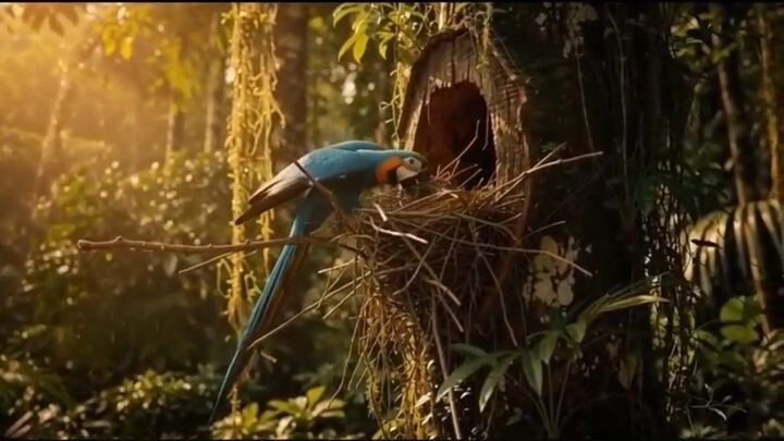 The Stunning Hyacinth Macaw! 🦜✨#shortsvideo #brazil