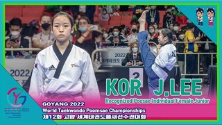 Recognized Poosae Individual Female Junior SeMI-Final KOR J.LEE(이주영)
