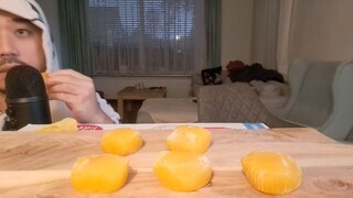 ASMR EATING SOUNDS - DURIAN MOCHI + PLAY HIDE AND SEEK (NO TALKING)